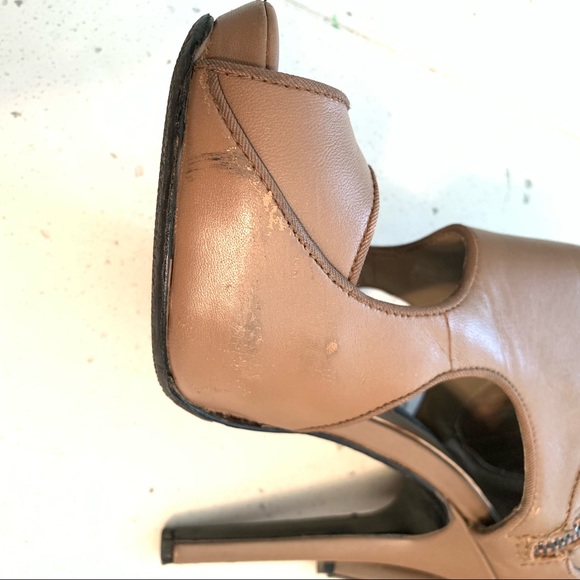 Cynthia Rowley brown leather high heel shoes - Picture 7 of 8